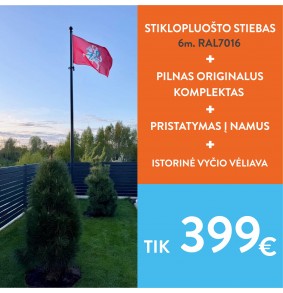 Vėliavos stiebas RAL7016 spalvos
