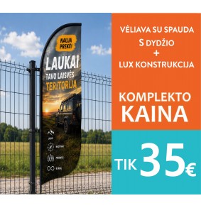 Reklaminės vėliavos KOMPLEKTAS 35